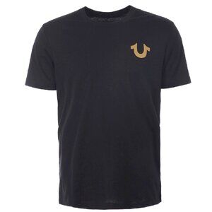 True Religion Metallic Gold Buddha Kids Logo Tee
